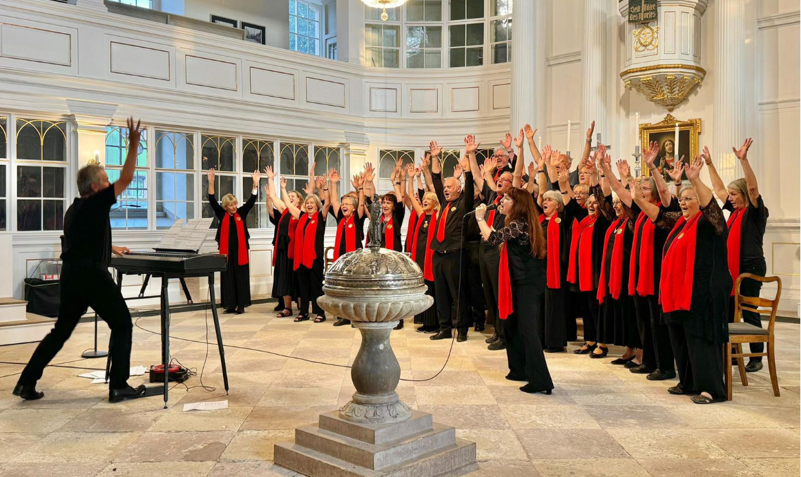 Gospelkonzert der sweet60s in der St. Nicolai Kirche in Waldheim, der Partnerstadt von Landsberg