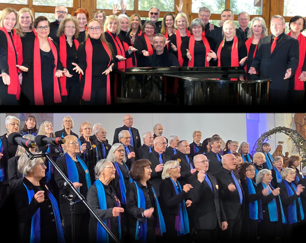 the sweet60s und Gospel&More Doppelkonzert der Gospelchöre the sweet60s und Gospel&More in der Autobahnkirche Maria am Wege in Windach. Die vom Münchener Architekten Josef Wiedemann entworfene Autobahnkirche wurde in 1971 eingeweiht.